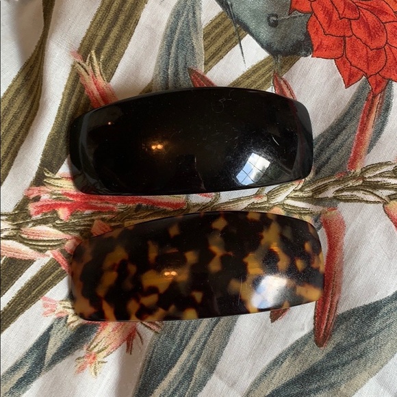 J. Crew Accessories Jcrew Tortoise Black Barettes Large Poshmark